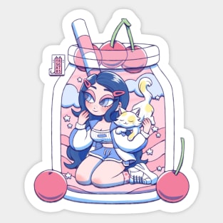 Cherry Jar Sticker